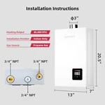 Mizudo Propane Gas Tankless Water Heater 3.6 Gpm 80,000 Btu Indoor Installation Excellent. Price: $199.99.