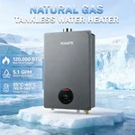 Fogatti Natural Gas Tankless Water Heater - 5.1 Gpm 120,000 Btu For Whole House New. Price: $606.09.