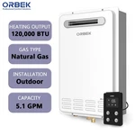 Orbek 16L Natural Gas Tankless Water Heater Outdoor Instant Hot 120,000BTU New. Price: $424.99.