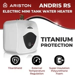 2.5 Gallon 120-VOLT Ariston Andris Mini Tank Electric Water Heater #1595D T7-2 Open. Price: $99.99.
