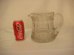 Heisey Pitcher Greek Key Clear Depression Wide Water Spiral Vintage Used. Price: $93.00.