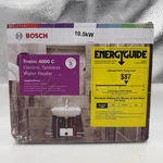 Bosch Tronic 4000 Electric Tankless Water Heater, 10.5 Kw, 13 X 8.5 4.5" Open. Price: $198.50.