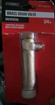 Everbilt 3/4 In. Brass Drain Valve Hot Water Heater Boiler 1011354017 Open. Price: $15.48.
