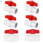 Pvc Ball Valves, Water Shut Off Pipe 1/2'', White And Red New. Price: $15.89.