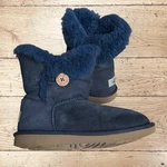 Ugg Kids Bailey Button Ii Blue Suede Boots 1017400K Sz 3 Big Pre-owned. Price: $27.95.
