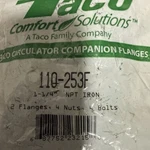 Taco 110-253F-1 FLANGE,1 1/4" Fnpt,cast IRON,PK2 2KGW4 New. Price: $23.88.
