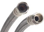 High-flexible Water Heater Connector, 3/4 In, Mip Fip, Stainless Steel, Nickel New. Price: $21.05.