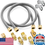 Saillong 2 Pack 48 Inches Gas Hose Connector Universal Appliance Hook Up Kit New. Price: $71.25.