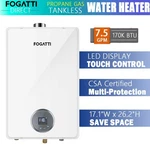 Fogatti Propane Gas Tankless Water Heater Indoor Installation 7.5GPM 170,000 Btu New. Price: $571.99.