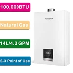 100,000 Btu Tankless Water Heater Natural Gas 4.3 Gpm Instant Boiler Shower-used. Price: $229.99.