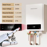 8KW Electric Tankless Water Heater Instant Hot Boiler Led Digital &touch Control New. Price: $189.99.