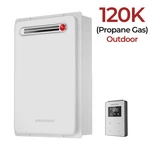 Tankless Water Heater Outdoor 120,000 Btu Max 5.1GPM Propane Lp Gas On-demand New. Price: $623.99.