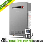 Outdoor Tankless Gas Water Heater 26L/8.1GPM, 180K Btu - Certified Refurbished Excellent. Price: $446.99.