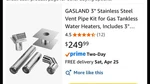 Gasland 3 Stainless Steel Vent Pipe Kit. GSVP70T New. Price: $145.00.
