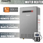 Fogatti 26L Natural Gas Tankless Water Heater 8.1 Gpm Instant Hot New. Price: $739.99.