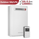 Natural Gas/propane Tankless Water Heater Outdoor 5.1GPM 120,000 Btu On-demand New. Price: $555.99.