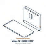 Midea 12125300003501 Display Box Front Cover New. Price: $40.72.