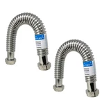 Procuru 2-PACK 1-1/4" Fip 18" Stainless Steel Water Heater Flex Connector, Cer New. Price: $76.40.