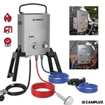 Camplux Outdoor Porpane Water Heater & Stand Portable Handle Instant Hot Shower. Price: $299.99.