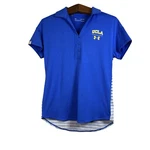 Under Armour Ucla Heat Gear Women Polo Shirt Blue Striped Short Sleeve Size Used. Price: $14.99.