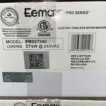 Eemax PRO27240 Tankless Water Heater Open. Price: $750.00.