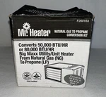 F260163 Mr. Heater Natural Gas To Propane Conversion Kit 50,000 & 80,000 Btu Open. Price: $45.00.