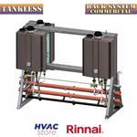 Rinnai Commercial Rack System 3 Unit Tankless Water Heaters Freestanding New. Price: $11685.00.