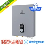 Westinghouse 18KW Tankless Water Heater Electric Smart Certified Refurbished Good. Price: $230.84.