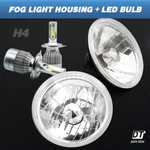 7" Inch Sealed Beam Headlight Conversion High/low Chrome + 100W H4 New. Price: $58.49.