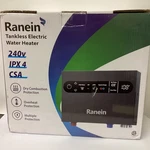 Ranein Tankless Electric Water Heater Model RE8K 8KW 240V IPX4 Csa 1.9 Gpm New. Price: $130.00.