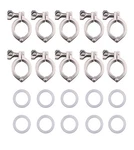 Dernord Stainless Steel 304 Single Pin Heavy Duty Tri-clamp With Wing Nut 10 Pk New. Price: $39.99.