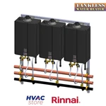 Rinnai Commercial Wall Hanging Rack With 3 Lpg Tankless Water Heaters New. Price: $10350.00.