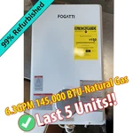 Fogatti Tankless Water Heater Natural Gas 6.3GPM 145K Btu Certified Refurbished Excellent. Price: $466.99.