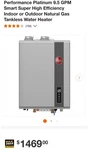 Rheem Indoor Tankless Water Heater Natural Gas 199,000 Btu 120V ECOH200DVLN-2 New. Price: $899.99.