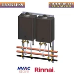 Rinnai Commercial Rack System With Two Unit Tankless Water Heater Wall Mounted New. Price: $5700.00.