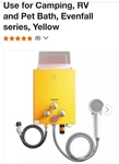 Airthereal 6L 1.58 Gpm Outdoor Portable Propane Gas Tankless Water Heater Rv New. Price: $99.00.