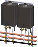 Rinnai TRW02CXIN Unit Tankless Water Heating System On Wall-mounted Rack New. Price: $5490.00.