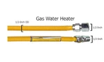 Lasco Flexible Coated Gas Water Heater Supply Line, 24-INCH, 1/2-INCH Od Connect New. Price: $23.00.