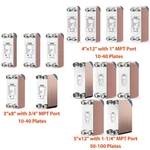Alorair Brazed Heat Exchanger 316L St.steel - Muti Size, Mpt Port & Plates New. Price: $226.39.