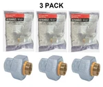 (3 Pack) Galvanized Steel Sweat Dielectric Union Everbilt 1/2" Fip X New. Price: $18.00.