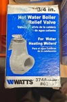 Watts 3/4 In. Bronze Boiler Pressure Relief Valve And Flood Sensor 374A-030 New. Price: $75.99.