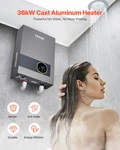 Tankless Electric Water Heater, 36KW Instant Hot Under Sink, 240V New. Price: $508.92.