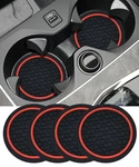 Ubog 4PCS Coasters,car Accessories Cup Black&red New. Price: $8.11.