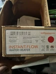 Chronomite Instaflow Tankless Water Heater 120V New. Price: $145.00.