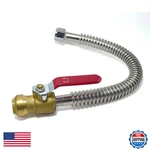 Tt Stainless Steel Corrugated Flexible Water Heater Connector 3/4 Ball New. Price: $39.71.