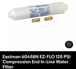 Ez-flo Line Water Filter White (60458N). Price: $19.88.