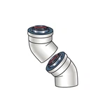 Rinnai 224050 45 Degree Plastic Vent Pipe Elbow - Set Of New. Price: $79.47.