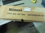 New Old Stock Rinnai FOT-103 40" Vent Extension Distressed Box. Price: $149.95.