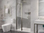 Anzzi 72-IN.X33.5-IN. Frameless Swinging Shower Door, Resistance Free Hinges New. Price: $314.11.