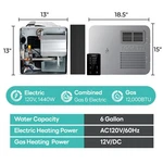 6 Gal Rv Tank Water Heater Gas/electric/hybrid W/15"X18" Door Powered Anode Rod New. Price: $599.99.